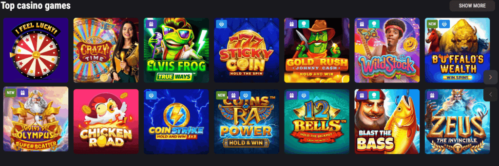King Billy Casino Games