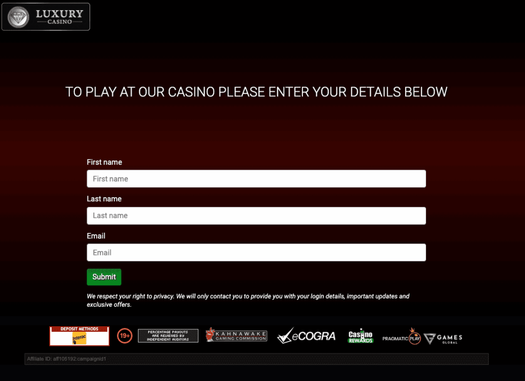 Luxury casino login