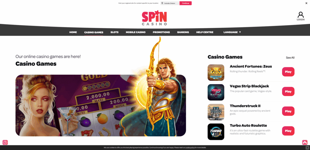Spin Casino Games
